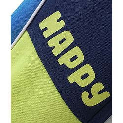 Babyhug Cotton Looper Knit Full Length Lounge Pant Text Print - Navy Blue