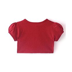 Babyhug 100% Cotton Knit Strap Shoulder Striped Frock with Shrug - Pink & Red