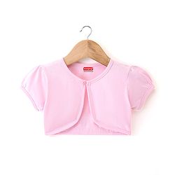 Babyhug 100% Cotton Knit Strap Shoulder Floral Printed Frock with Shrug - Multucolor