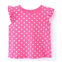 Babyhug Cotton Jersey Knit Frock with Cap Sleeves  Inner T-Shirt Floral Print - Multicolor