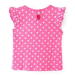 Babyhug Cotton Jersey Knit Frock with Cap Sleeves  Inner T-Shirt Floral Print - Multicolor