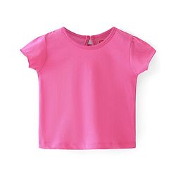 Babyhug Cotton Jersey Knit Frock with Half Sleeves  Inner T-Shirt Floral Print - Multicolor