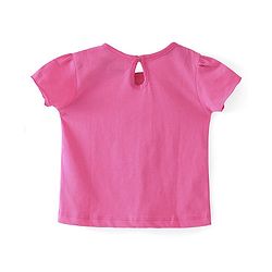 Babyhug Cotton Jersey Knit Frock with Half Sleeves  Inner T-Shirt Floral Print - Multicolor