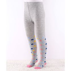 Cute Walk by Babyhug Anti Bacterial Footed  Tights Stripes & Polka Dot Design Pack of 2 - Multicolor