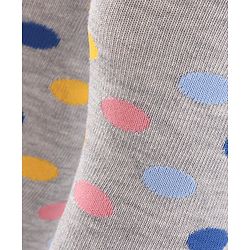 Cute Walk by Babyhug Anti Bacterial Footed  Tights Stripes & Polka Dot Design Pack of 2 - Multicolor
