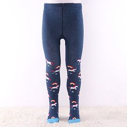 Cutewalk by Babyhug Anti-Bacterial Tights Unicorn & Stripes Print Pack of 2 - Pink & Blue