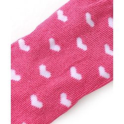 Cute Walk By Babyhug Anti-Bacterial Ankle Length Socks Striped Floral & Heart Design Pack Of 3- White Yellow & Pink