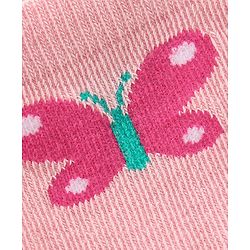 Cute Walk By Babyhug Cotton Non terry Anti Bacterial Ankle Length Socks Floral & Heart Design Pack Of 3- Multicolor