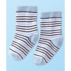 Cute Walk by Babyhug Anti-Bacterial Ankle Length Socks Dino Design Pack of 5 - Blue & Grey