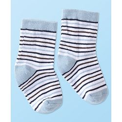 Cute Walk by Babyhug Anti-Bacterial Ankle Length Socks Dino Design Pack of 5 - Blue & Grey