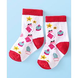 Cute Walk by Babyhug Anti-Bacterial Ankle Length Socks Bunny Design Pack of 7 - Multicolour