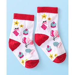 Cute Walk by Babyhug Anti-Bacterial Ankle Length Socks Bunny Design Pack of 7 - Multicolour