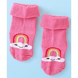 Cute Walk by Babyhug Anti-Bacterial Ankle Length Socks Bunny Design Pack of 7 - Multicolour