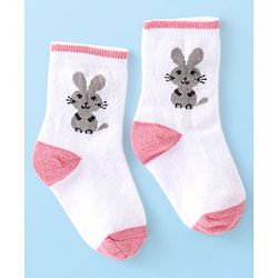 Cute Walk by Babyhug Anti-Bacterial Ankle Length Socks Bunny Design Pack of 7 - Multicolour