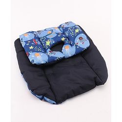 Babyhug Stroller Cushion Sea Print- Blue