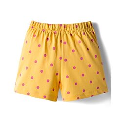 Babyhug Cotton Knit Half Sleeve Night Suit with Text Print - Yellow