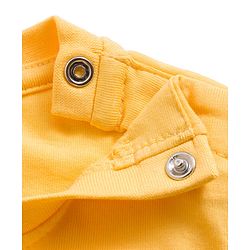 Babyhug Cotton Knit Half Sleeve Night Suit with Text Print - Yellow