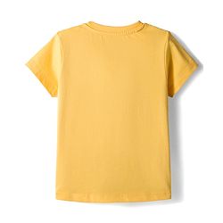 Babyhug Cotton Knit Half Sleeve Night Suit with Text Print - Yellow
