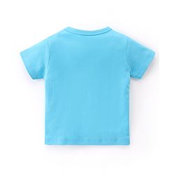 Babyhug 100% Cotton Knit Half Sleeves Front Open Vest Striped & Beach Theme Pack of 3 - Blue Red & White