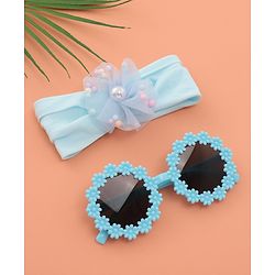 Babyhug Sunglasses with Headband Flower Applique - Red