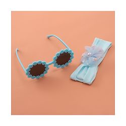 Babyhug Sunglasses with Headband Flower Applique - Red