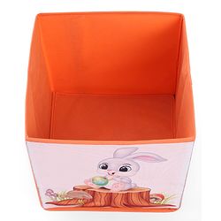 Babyhug Foldable Storage Bin Bunny On Tree Print- Orange
