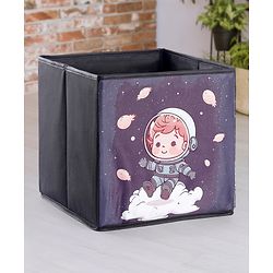 Babyhug Foldable Storage Bin Bunny On Tree Print- Orange