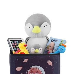 Babyhug Foldable Storage Bin Bunny On Tree Print- Orange