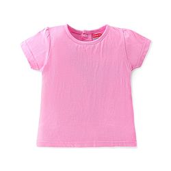 Babyhug Cotton Knit Floral Printed Dungaree with Half Sleeves Inner Tee - Multicolour