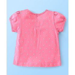 Babyhug Single Jersey Cotton Knit Dungaree & Half Sleeves Inner Tee Set Floral Print - Multicolour