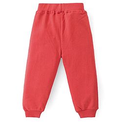 Babyhug Cotton Looper Knit Full Length Lounge Pant With Text Print Pack of 2 - Pink
