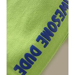 Babyhug Cotton Full Length Lounge and Track Pants Solid & Text Print  Pack of 2 - Blue & Green