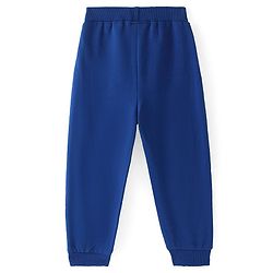 Babyhug Cotton Knit Full Length Lounge Pant with Baby Tiger Print - Blue