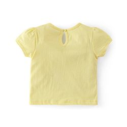 Babyhug Cotton Single Jersey Knit Half Sleeves Night Suit Cookies Print - Yellow & Pink