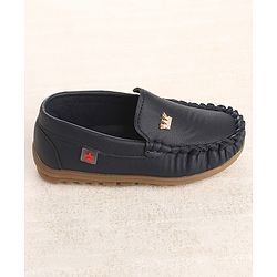 Cute Walk by Babyhug Slip On  Loafer Shoes Crown Applique - Blue
