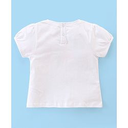 Babyhug 100% Cotton Knit Half Sleeves T-Shirt & Dungaree Set Polka Dot Print - Multicolor