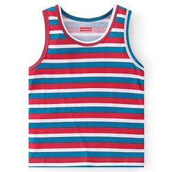 Babyhug 100% Cotton Sando Number Print Pack Of 3 - Red & Blue