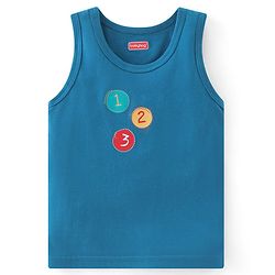 Babyhug 100% Cotton Sando Number Print Pack Of 3 - Red & Blue
