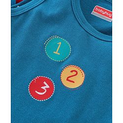Babyhug 100% Cotton Sando Number Print Pack Of 3 - Red & Blue