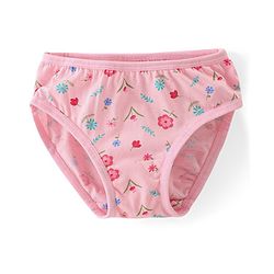 Babyhug 100% Cotton Knit Panties Floral Print Pack of 3 - Multicolour