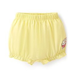Babyhug 100% Cotton Knit Bloomers Solid Polka Dot & Animal Print Pack of 3- Pink Blue & Yellow