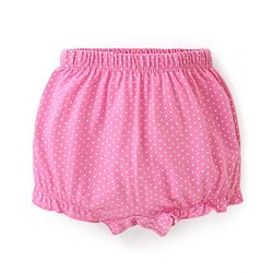 Babyhug 100% Cotton Knit Bloomers Solid Polka Dot & Animal Print Pack of 3- Pink Blue & Yellow