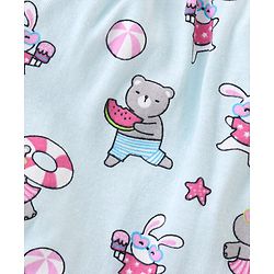 Babyhug 100% Cotton Knit Bloomers Solid Polka Dot & Animal Print Pack of 3- Pink Blue & Yellow