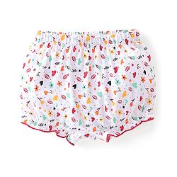 Babyhug 100% Cotton Bloomer Heart Print Pack of 3 - Multicolour