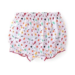 Babyhug 100% Cotton Bloomer Heart Print Pack of 3 - Multicolour