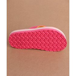 Cute Walk by Babyhug Slip On Flip Flops Floral & Toucans Print- Pink