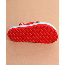 Cute Walk by Babyhug  Flip Flops with Back Strap Closure Beach Theme Print - Red & Blue