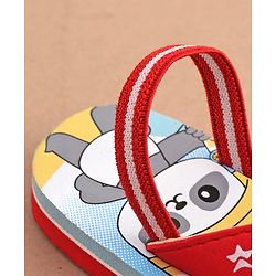 Cute Walk by Babyhug  Flip Flops with Back Strap Closure Beach Theme Print - Red & Blue