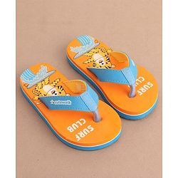 Cute Walk by Babyhug Slip On Flip Flops Tiger Print - Orange