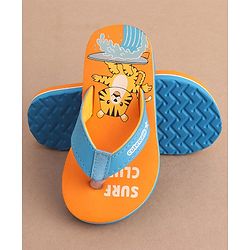 Cute Walk by Babyhug Slip On Flip Flops Tiger Print - Orange